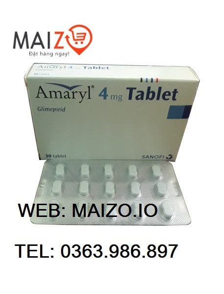 Thuốc trị tiểu đường tuýp 2 Amaryl 4mg